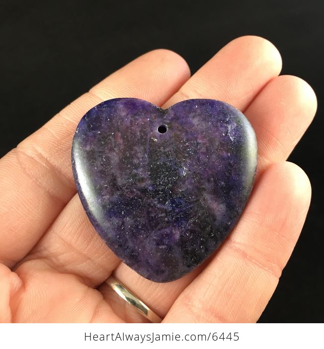 Heart Shaped Lepidolite Stone Jewelry Pendant - #BJDaZyMfIe0-1