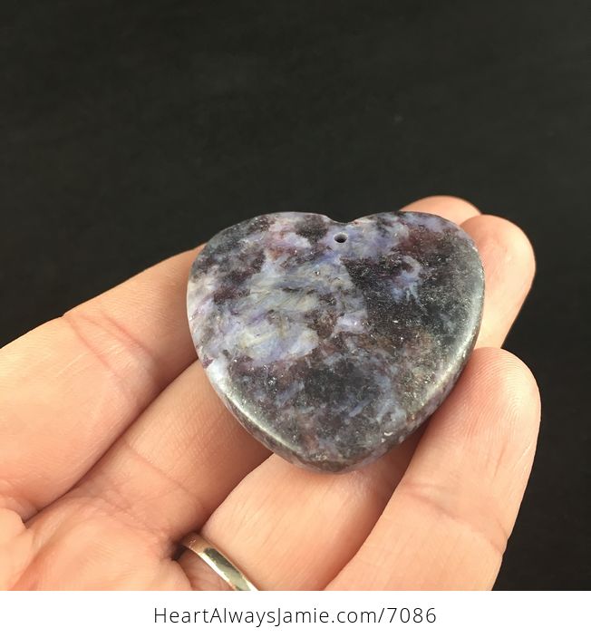 Heart Shaped Lepidolite Stone Jewelry Pendant - #Erpnw2b453o-2