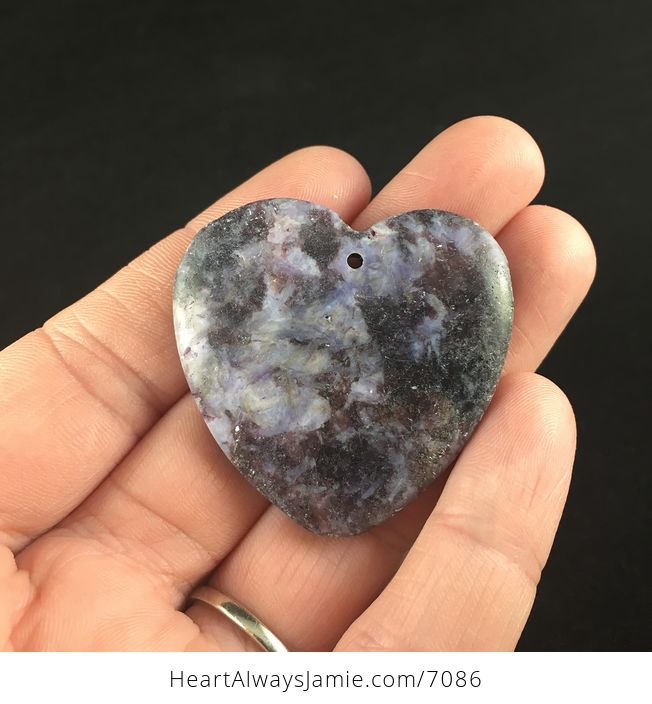 Heart Shaped Lepidolite Stone Jewelry Pendant - #Erpnw2b453o-1