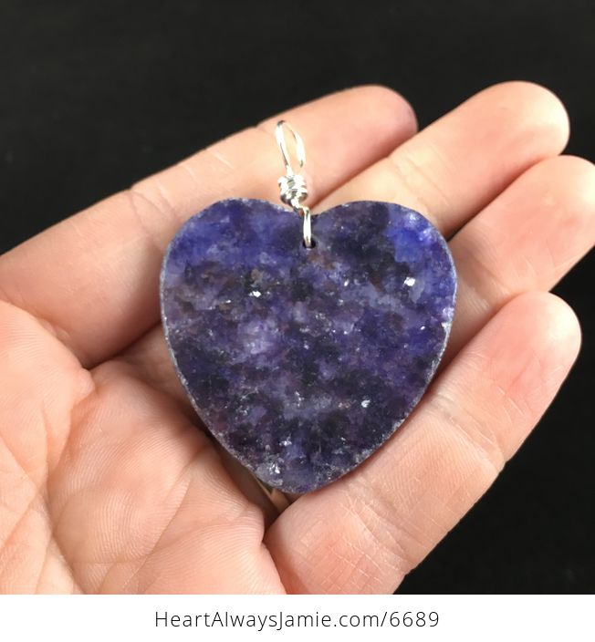 Heart Shaped Lepidolite Stone Jewelry Pendant - #O8G3fddC9yk-6