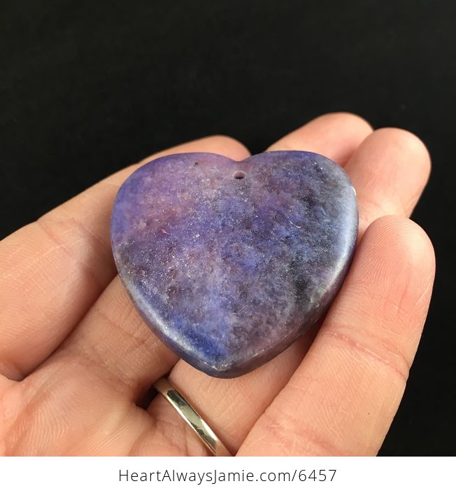 Heart Shaped Lepidolite Stone Jewelry Pendant - #P8fcWsdwYDE-2