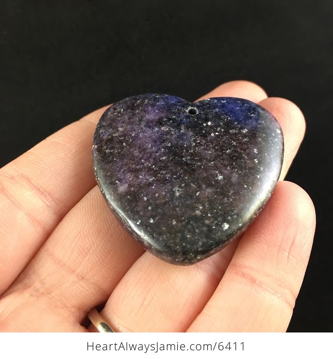 Heart Shaped Lepidolite Stone Jewelry Pendant - #QtLf1uudXpY-2