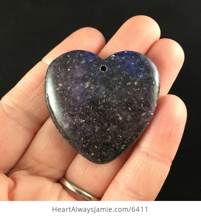 Heart Shaped Lepidolite Stone Jewelry Pendant - #QtLf1uudXpY-1