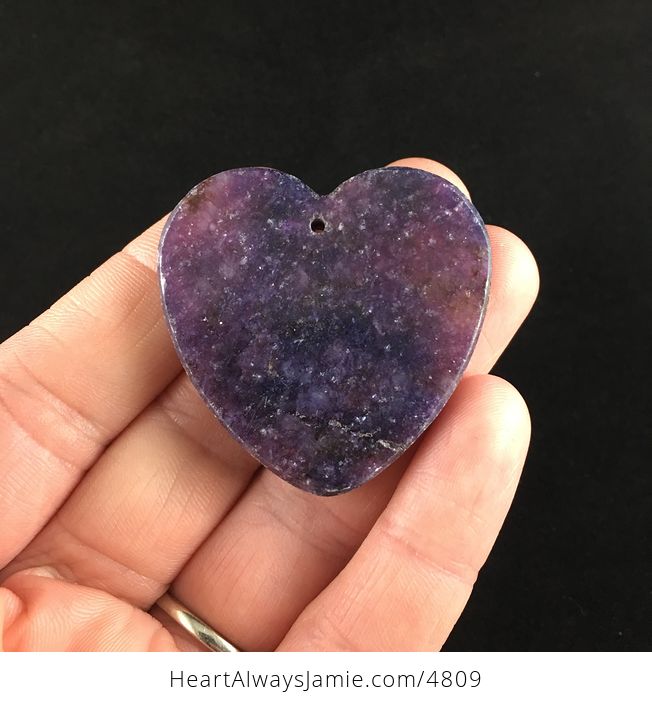 Heart Shaped Lepidolite Stone Jewelry Pendant - #Sx7rJBzlyIs-6