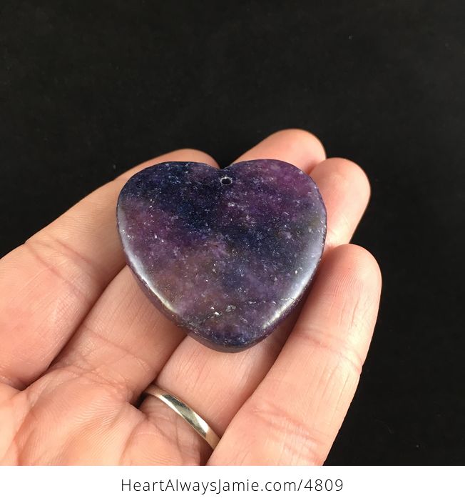 Heart Shaped Lepidolite Stone Jewelry Pendant - #Sx7rJBzlyIs-2