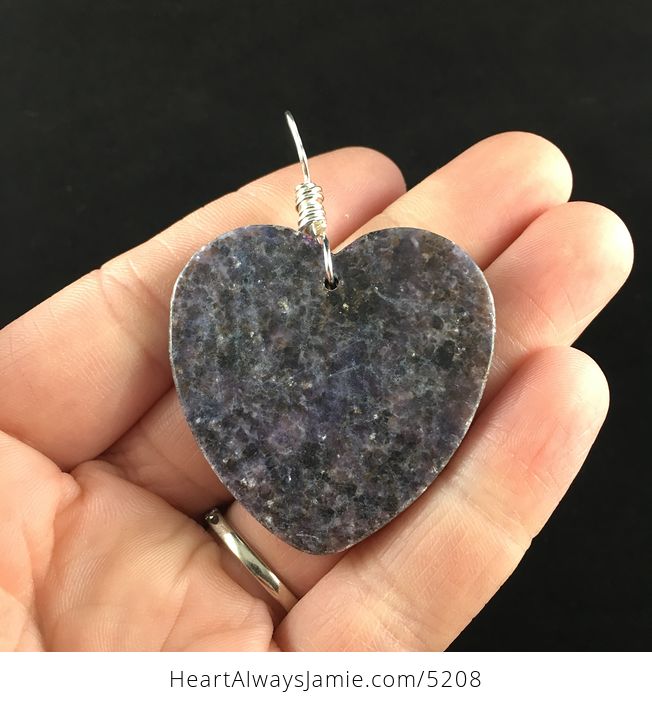 Heart Shaped Lepidolite Stone Jewelry Pendant - #T3ohZuBme4k-6