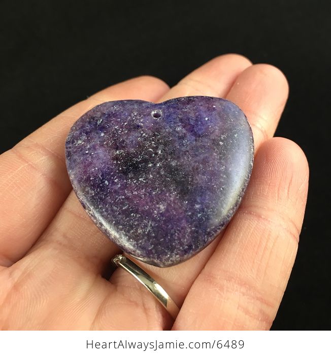 Heart Shaped Lepidolite Stone Jewelry Pendant - #Tg2l5ZdrXCk-2