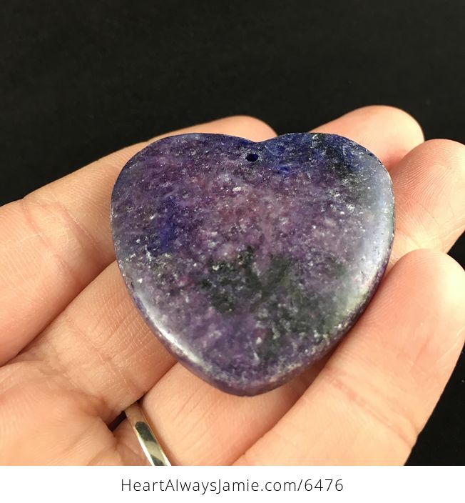 Heart Shaped Lepidolite Stone Jewelry Pendant - #TmCWNJfkHhc-2