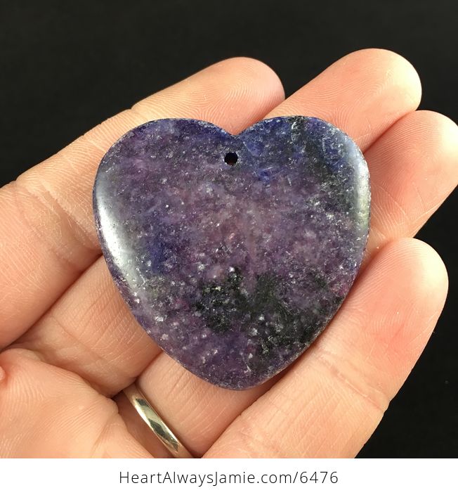 Heart Shaped Lepidolite Stone Jewelry Pendant - #TmCWNJfkHhc-1