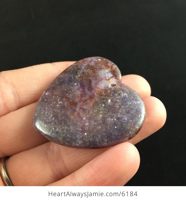 Heart Shaped Lepidolite Stone Jewelry Pendant - #XVPkra2KLas-3