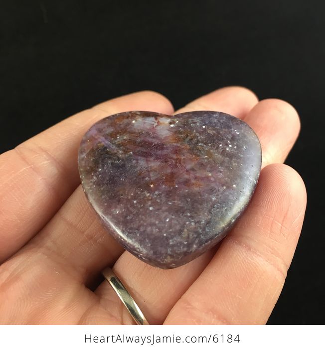 Heart Shaped Lepidolite Stone Jewelry Pendant - #XVPkra2KLas-2