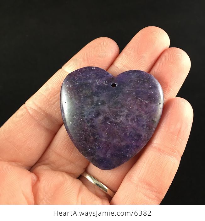 Heart Shaped Lepidolite Stone Jewelry Pendant - #el2coVsVVis-1