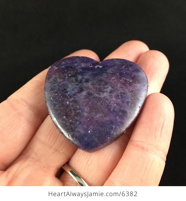 Heart Shaped Lepidolite Stone Jewelry Pendant - #el2coVsVVis-2