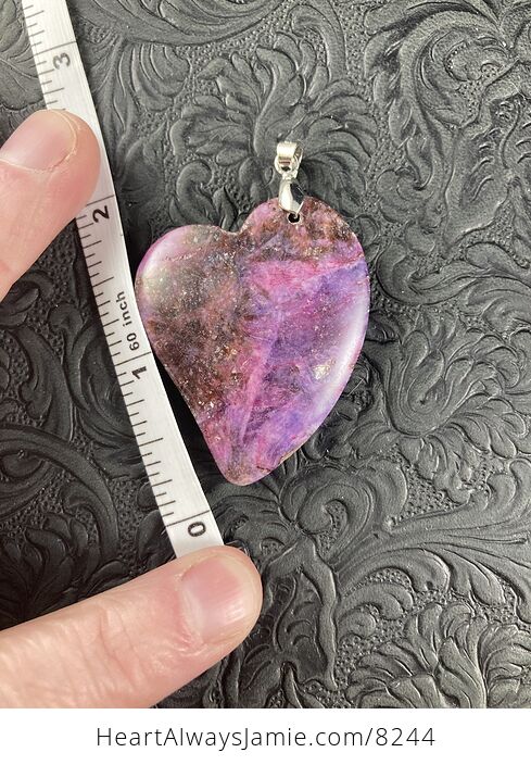Heart Shaped Lepidolite Stone Jewelry Pendant - #hncv2oWn4kI-4