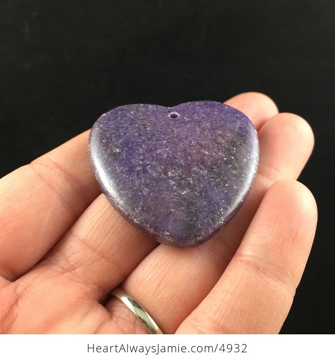Heart Shaped Lepidolite Stone Jewelry Pendant - #t6pKoilKZg8-2