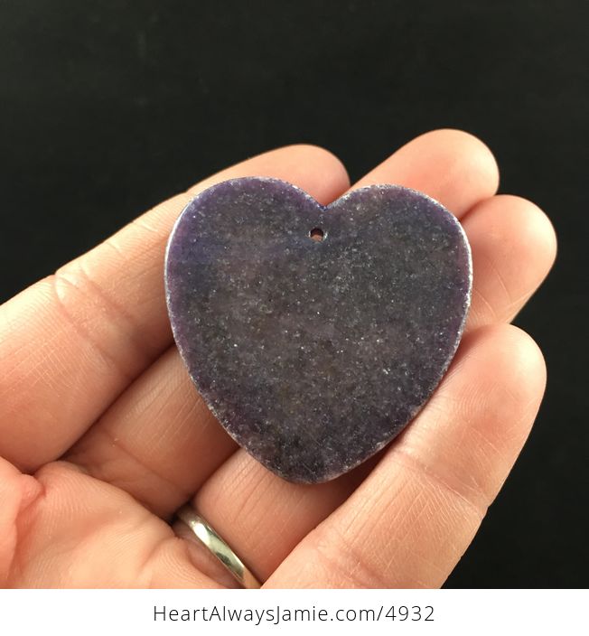Heart Shaped Lepidolite Stone Jewelry Pendant - #t6pKoilKZg8-5