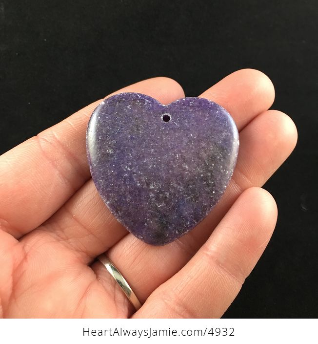 Heart Shaped Lepidolite Stone Jewelry Pendant - #t6pKoilKZg8-1