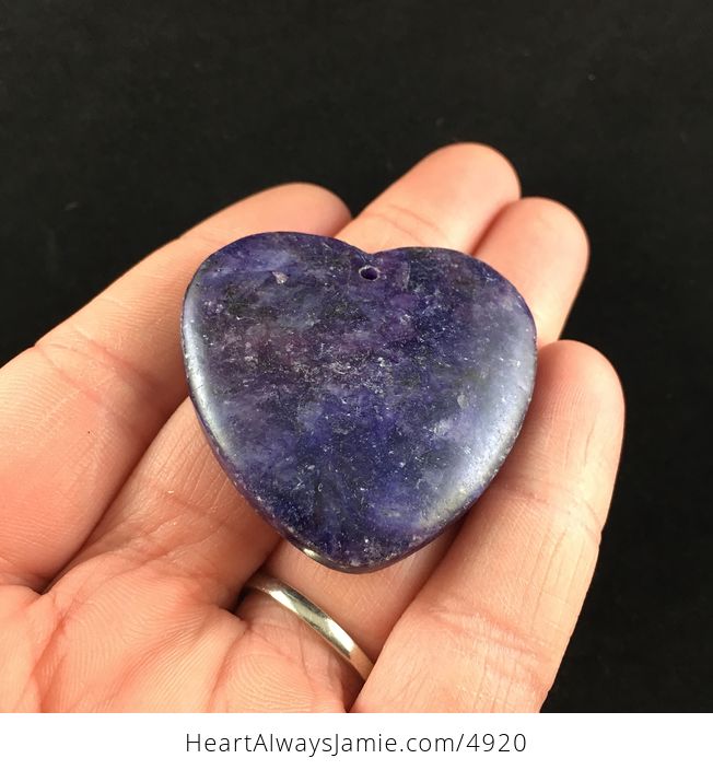 Heart Shaped Lepidolite Stone Jewelry Pendant - #w8sj4UeTYJU-2