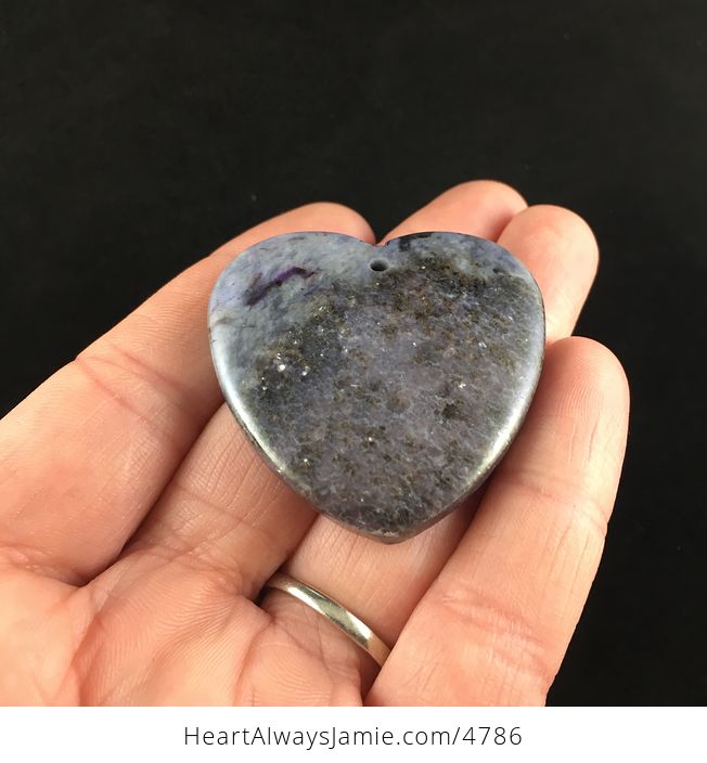 Heart Shaped Lepidolite Stone Jewelry Pendant - #wLa2n0cJxwM-2