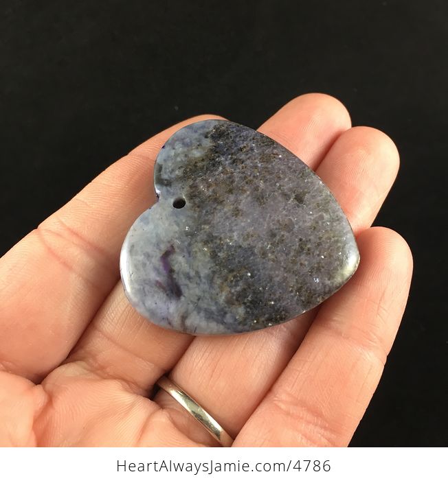 Heart Shaped Lepidolite Stone Jewelry Pendant - #wLa2n0cJxwM-3