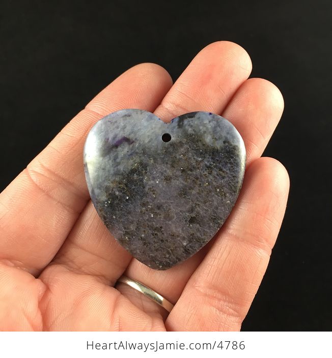 Heart Shaped Lepidolite Stone Jewelry Pendant - #wLa2n0cJxwM-1