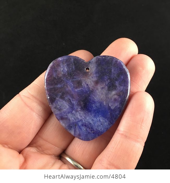 Heart Shaped Lepidolite Stone Jewelry Pendant - #ztkvcxjA3dQ-6