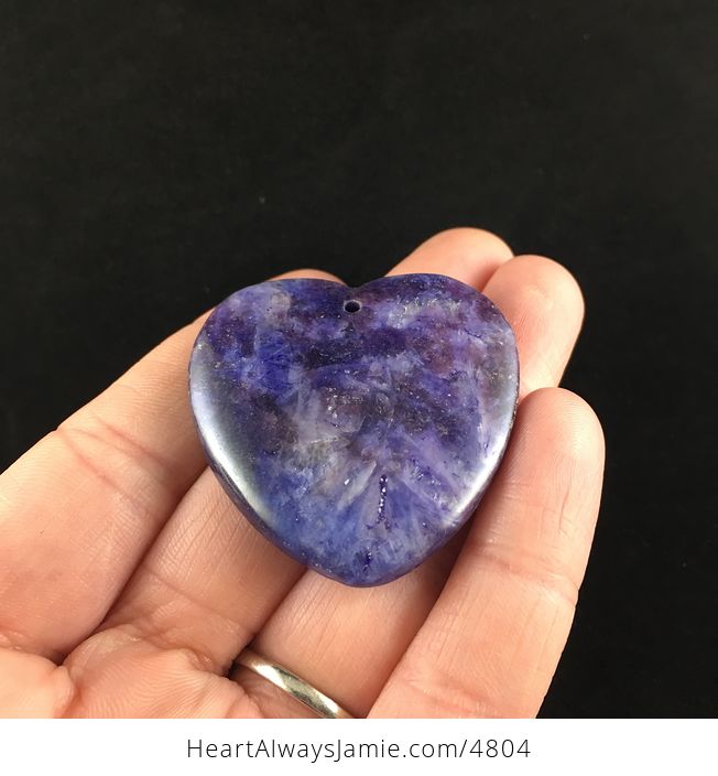 Heart Shaped Lepidolite Stone Jewelry Pendant - #ztkvcxjA3dQ-2