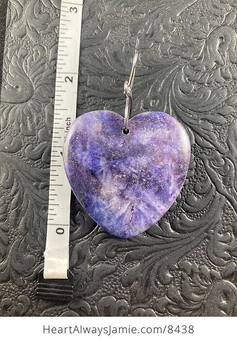 Heart Shaped Lepidolite Stone Jewelry Pendant Crystal Ornament - #K8qxMt0BpZw-5