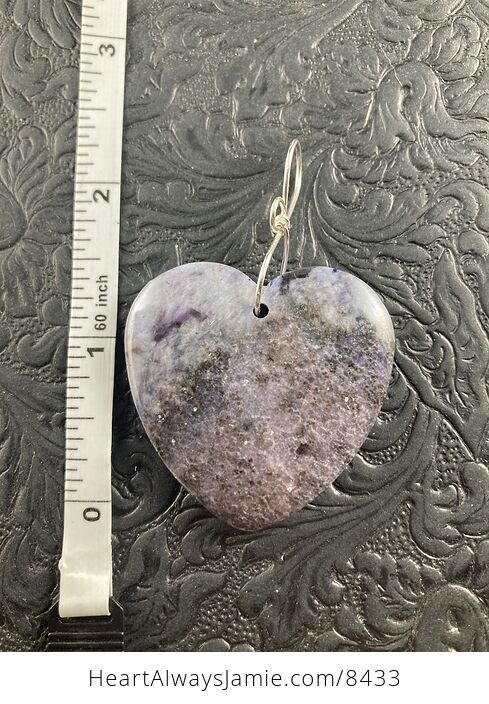 Heart Shaped Lepidolite Stone Jewelry Pendant Ornament - #aXxFdTOmEtU-5