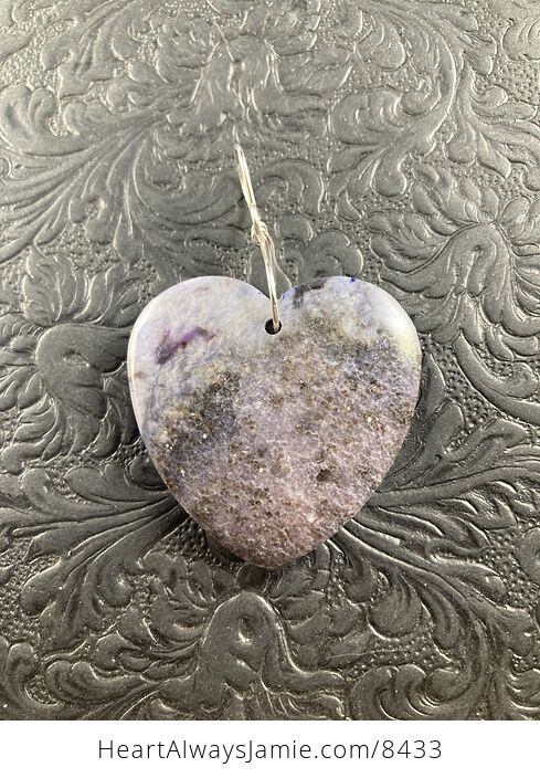 Heart Shaped Lepidolite Stone Jewelry Pendant Ornament - #aXxFdTOmEtU-4