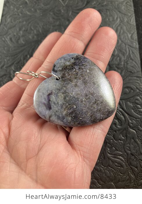 Heart Shaped Lepidolite Stone Jewelry Pendant Ornament - #aXxFdTOmEtU-3
