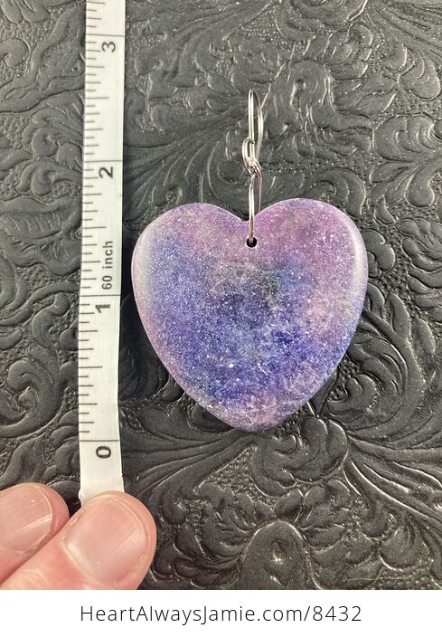 Heart Shaped Lepidolite Stone Jewelry Pendant Ornament - #gjBqOmGxODM-5