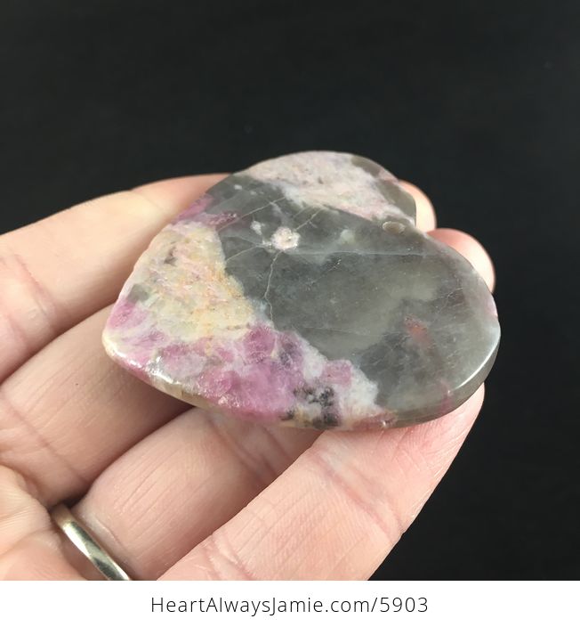 Heart Shaped Lilac Jasper Stone Jewelry Pendant - #mXA2yuLFTpY-3