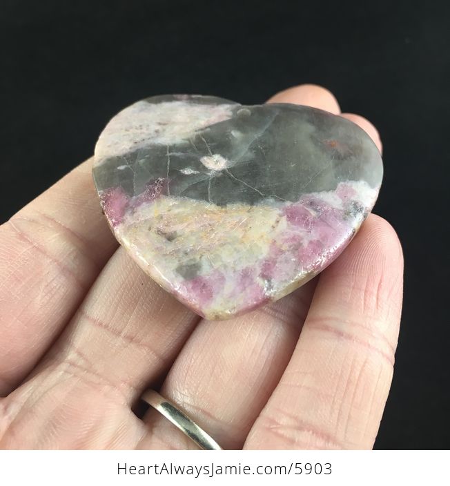 Heart Shaped Lilac Jasper Stone Jewelry Pendant - #mXA2yuLFTpY-2