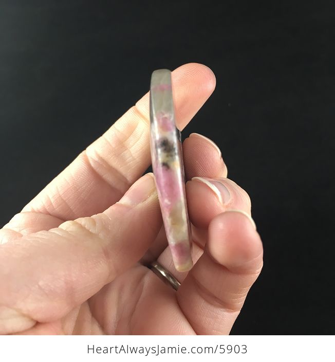 Heart Shaped Lilac Jasper Stone Jewelry Pendant - #mXA2yuLFTpY-5