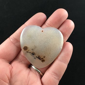 Heart Shaped Marine Chalcedony Stone Jewelry Pendant #esOUTml23L0