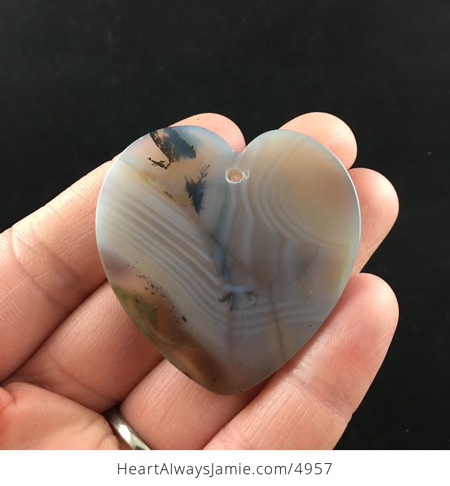 Heart Shaped Marine Chalcedony Stone Jewelry Pendant - #cRqhXqpyujI-6