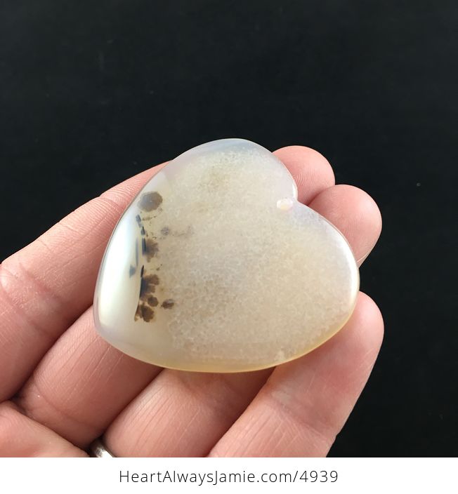 Heart Shaped Marine Chalcedony Stone Jewelry Pendant - #esOUTml23L0-3