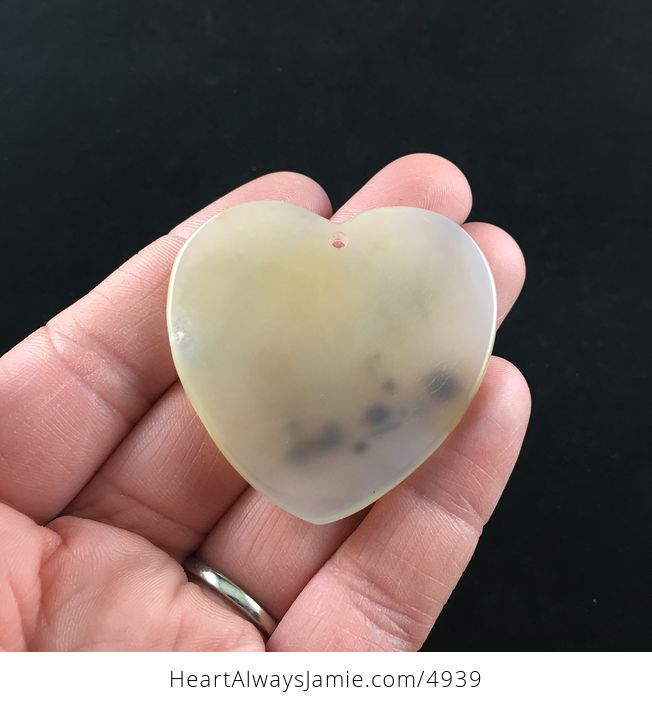 Heart Shaped Marine Chalcedony Stone Jewelry Pendant - #esOUTml23L0-6