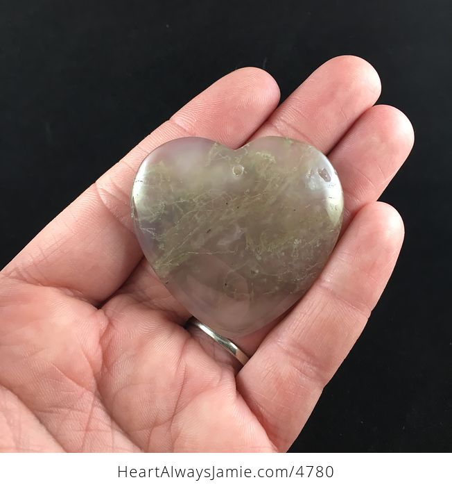Heart Shaped Moss Agate Jewelry Pendant - #hfNWjyQCZGU-1