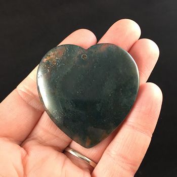 Heart Shaped Moss Agate Stone Jewelry Pendant #0ZaTQkhrnqQ