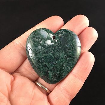 Heart Shaped Moss Agate Stone Jewelry Pendant #8pr7ypMmnug