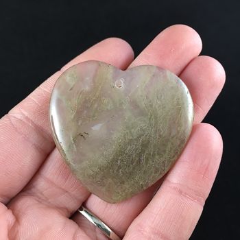 Heart Shaped Moss Agate Stone Jewelry Pendant #WlhEGcK4qkM