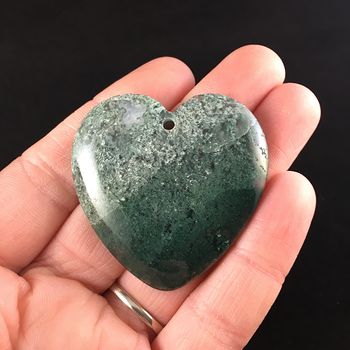 Heart Shaped Moss Agate Stone Jewelry Pendant #eRiHbuy0FSA