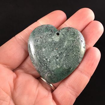 Heart Shaped Moss Agate Stone Jewelry Pendant #fzniS8txOvo