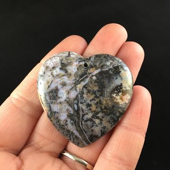 Heart Shaped Moss Agate Stone Jewelry Pendant #ko2jqXPNUyk