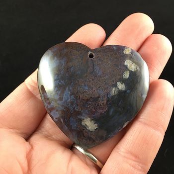 Heart Shaped Moss Agate Stone Jewelry Pendant #uAQRZT5FHP0