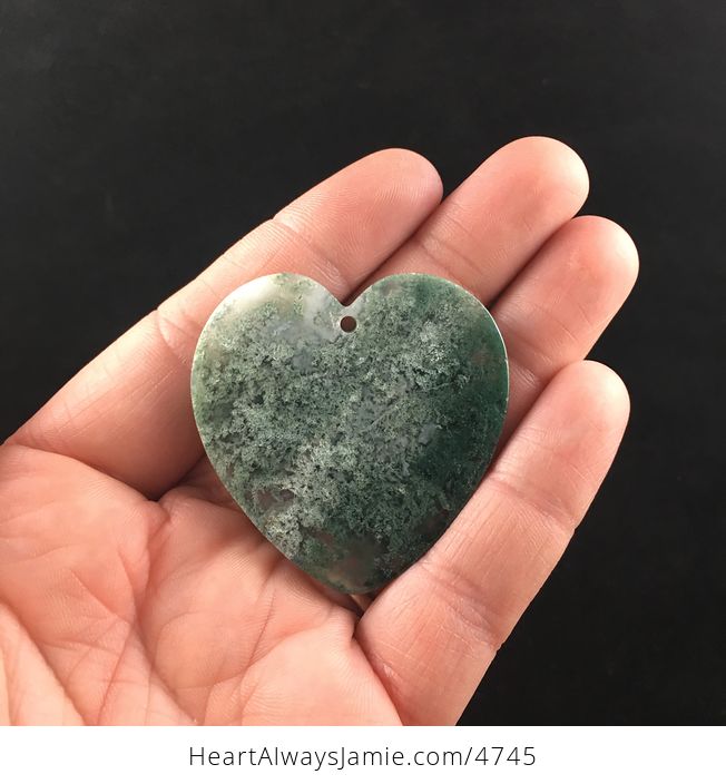 Heart Shaped Moss Agate Stone Jewelry Pendant - #0KxohbBPAXM-6
