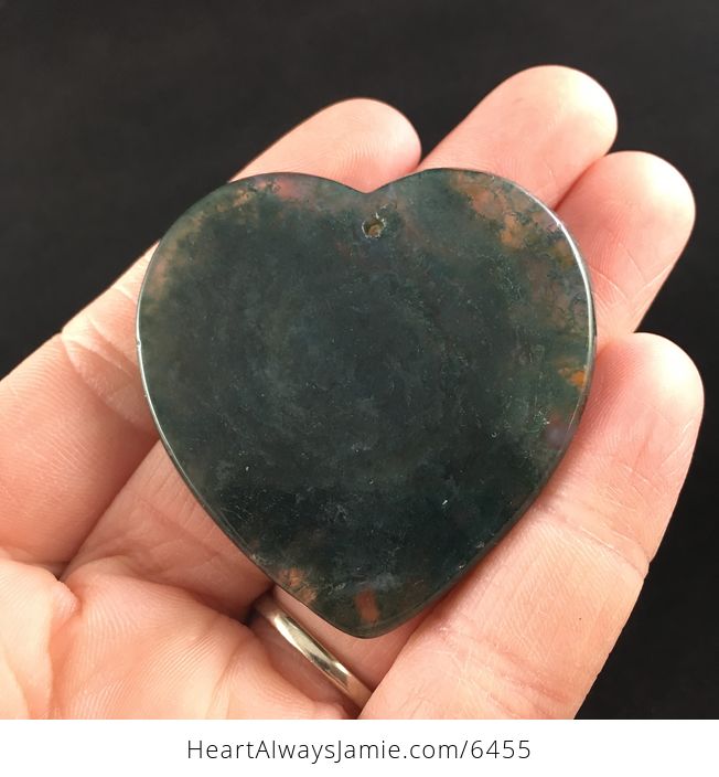 Heart Shaped Moss Agate Stone Jewelry Pendant - #0ZaTQkhrnqQ-6