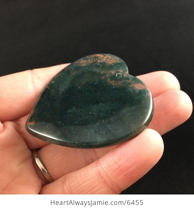 Heart Shaped Moss Agate Stone Jewelry Pendant - #0ZaTQkhrnqQ-3